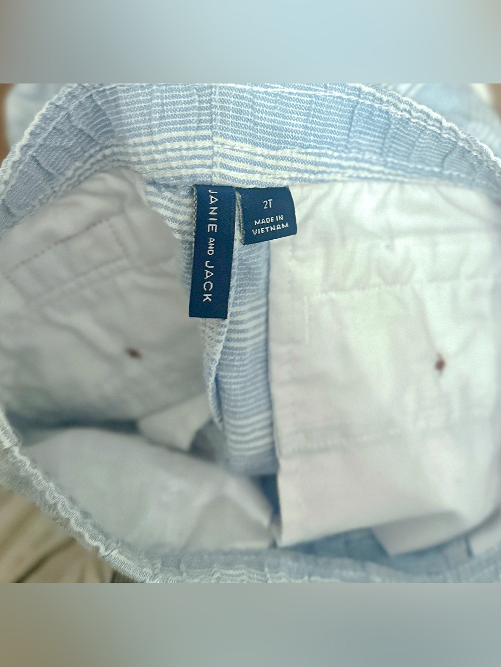 EUC Janie and Jack Striped Linen Pull-On Shorts - Picture 7 of 7